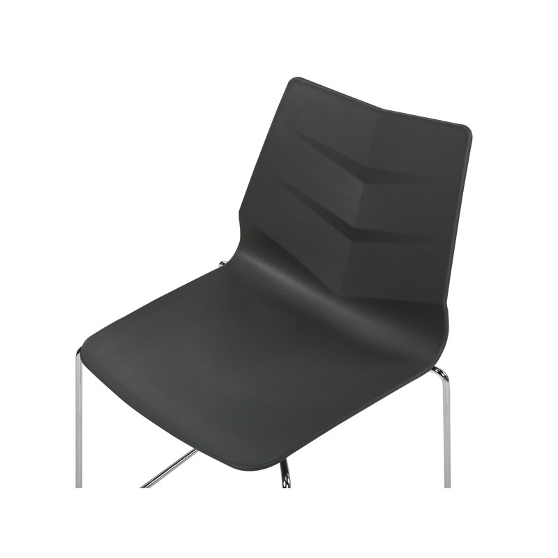 Bordiuk 81cm H Stacking Side Chair, Dark Grey