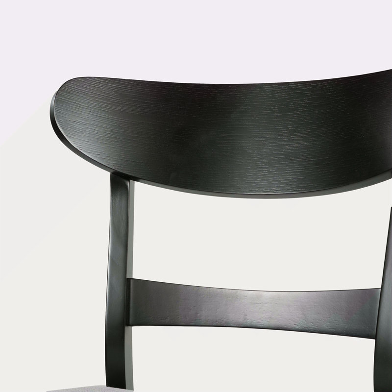 Chaise de salle à manger (ensemble de 2), Gris, Noir