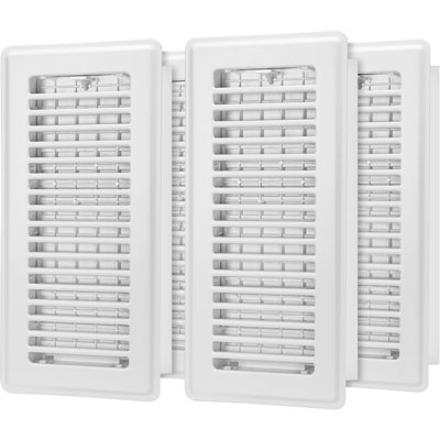 Floor Register 4x10, 4 Pack Floor Vent Covers for Home Floor Heavy Duty Steel Panel Walkable