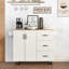 Îlot de cuisine roulant 43 "avec rangement et abattant