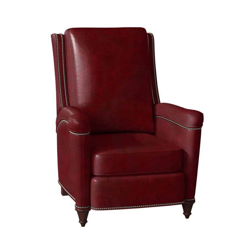 Mayes Recliner, Anilina Hunter Genuine Leather, Mahogany, Gunmetal