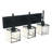 3 - Light Multifaceted Clear Crystal Shade Vanity Light -555131848