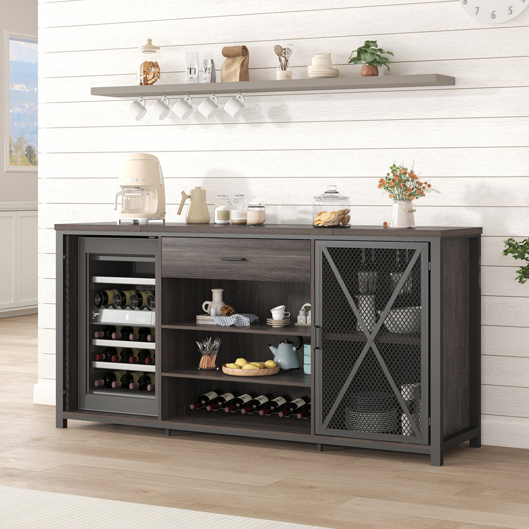 70.9" Long Bar Cabinet 17 Stories 