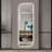 65" X 21" LED Full Length Wall Mirror, Irregular Shape Design, 3-Color Dimmable Lighting, 5Mm Copper-Free Silver Glass, Hardwired Or Plug-In, For Entryway, Bedroom & Salon