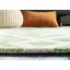 Tapis vert / ivoire en coton tissé à la main Bryauna-20945974