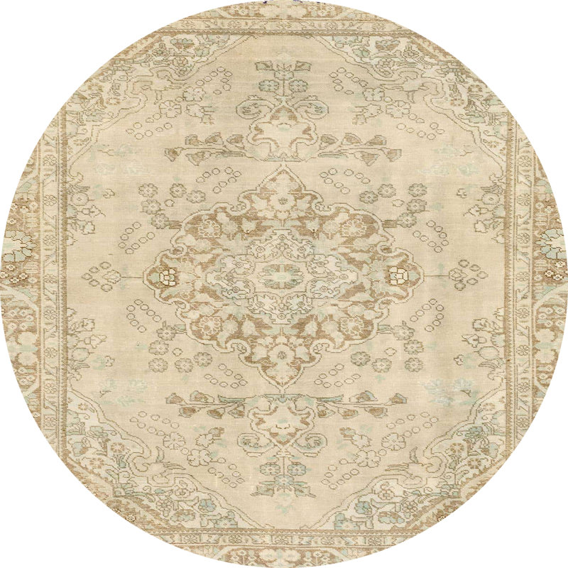 Abstract Indoor Rug, Round 4'