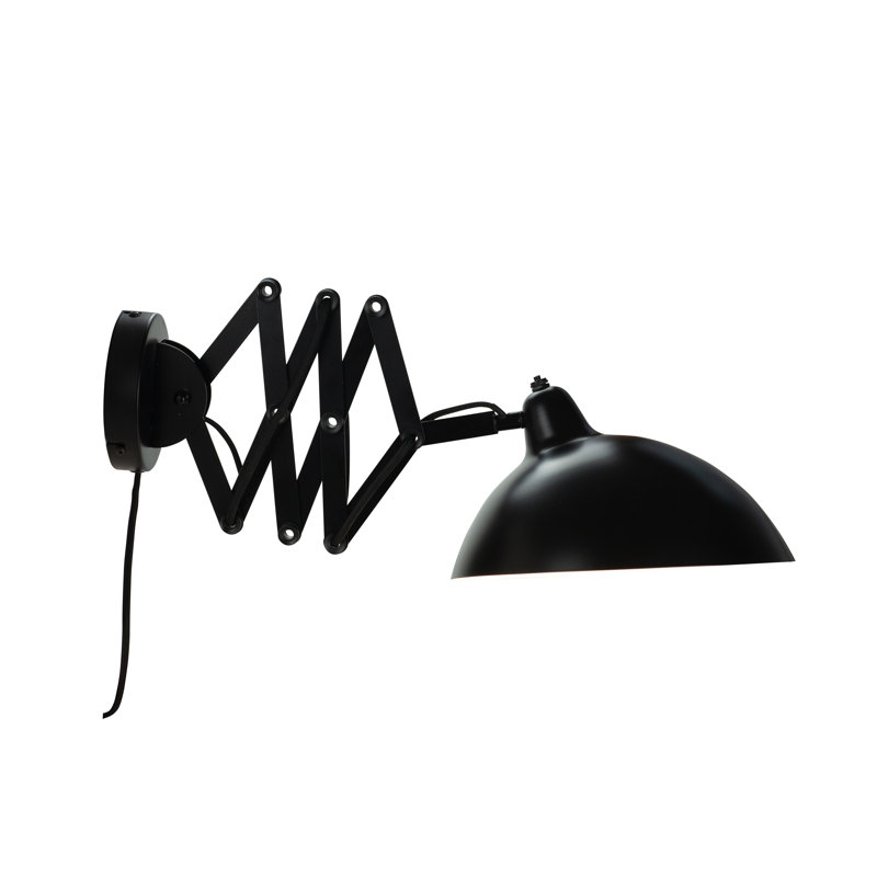 Steel Plug-in Armed Sconce