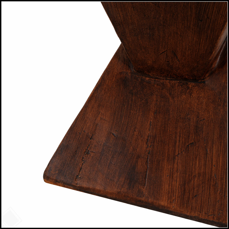 Geometric MGO Side Table with Twisted Hourglass Design, Durable and Versatile for Indoor and Outdoor Use, Brown