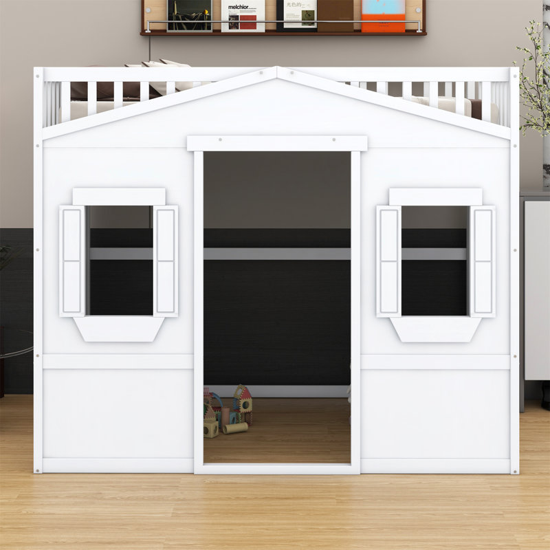 Lit mezzanine Abhir Kids, Blanc, Full