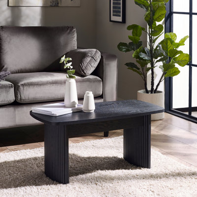 Auman Black Fluted Compact Coffee Table