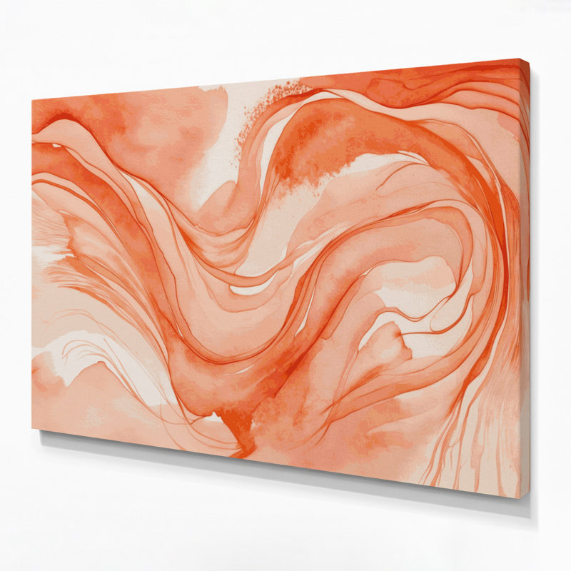 Aquarelle abstraite, art mural sur toile beige, H 11 po x l 14 po