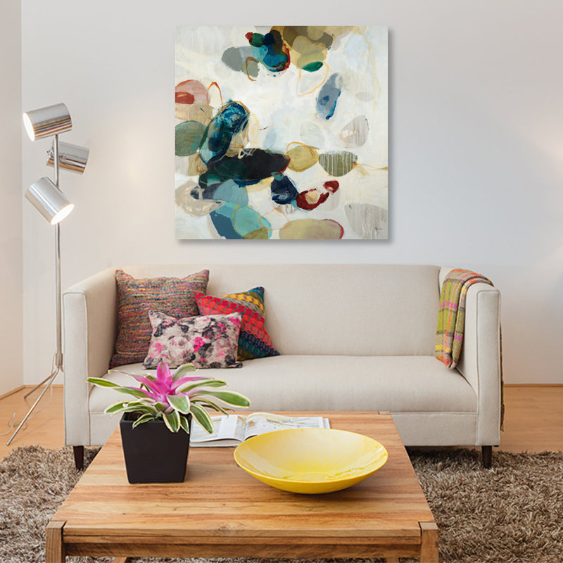 « stone pattern ii », impression sur toile, H 48 po x l 48 po x P 1,5 po, Pas de tapis, Toile tendue