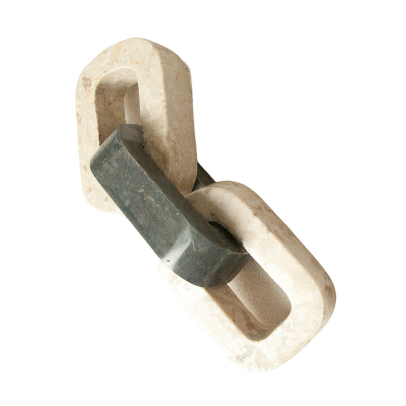 Marble 3 link Square Chain