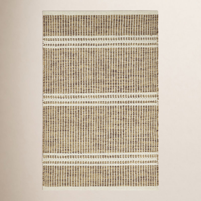 Malta Handwoven Wool Rug, Rectangle 6' x 9', Natural