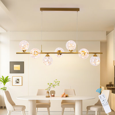 Nese 7 - Light LED Dimmable Kitchen Island Linear Pendant