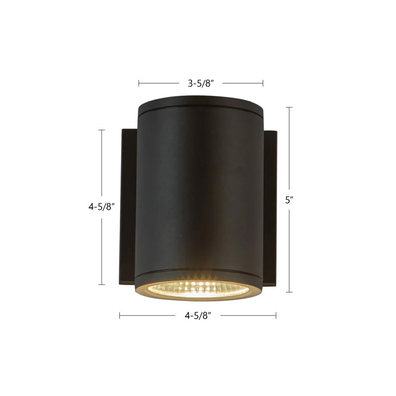 Nordic Glass LED Flush Mounted Sconce, 5" H x 4.63" W x 3.38" D, Black, 10 W