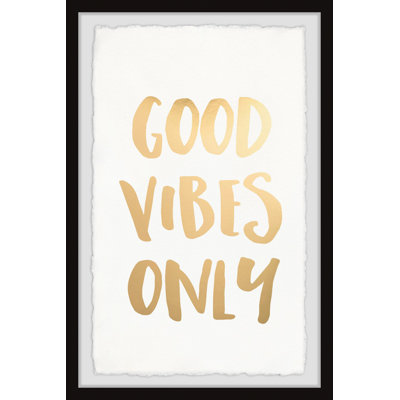 Or vibes-impression sur papier encadrée