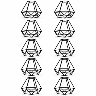 Ensemble d'abat-jour cage en fil de diamant