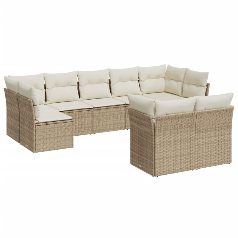 Ensemble de canapé de jardin Vidaxl beige