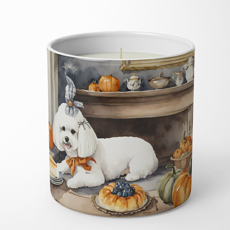 Bougie parfumée Pumpkin Pie avec support en céramique