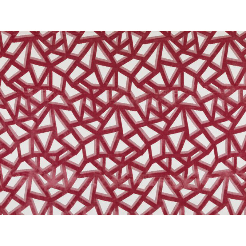 Laura Kirar II Aztec Velvet Fabric, Geranium