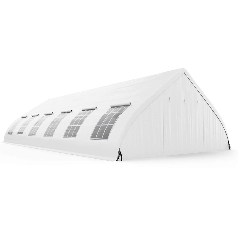 Costway 20'x40' Peach Shaped Party Tent Heavy-duty Wedding Canopy With Zipper Doors