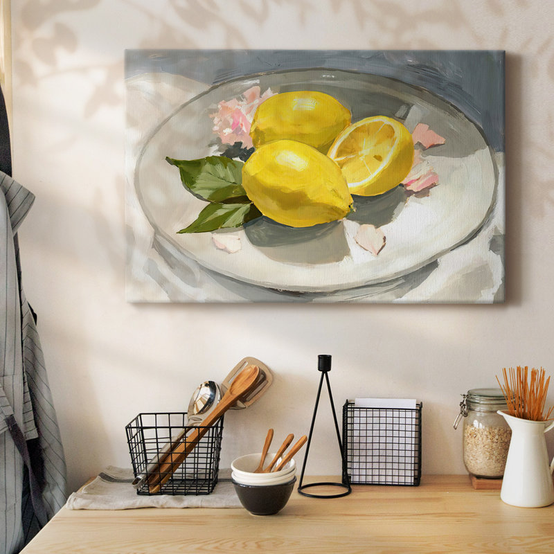 Citrons sur une plaque I-Gallery, H 40 po x l 60 po