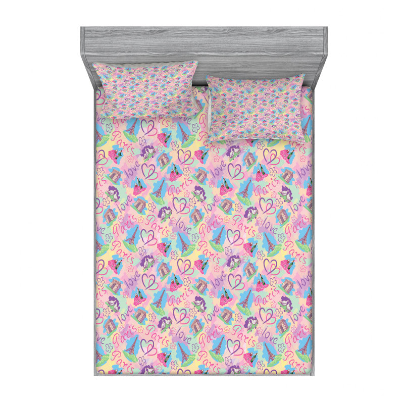 Microfiber Sheet Set, Full/Double Sheet Set with Fitted Sheet