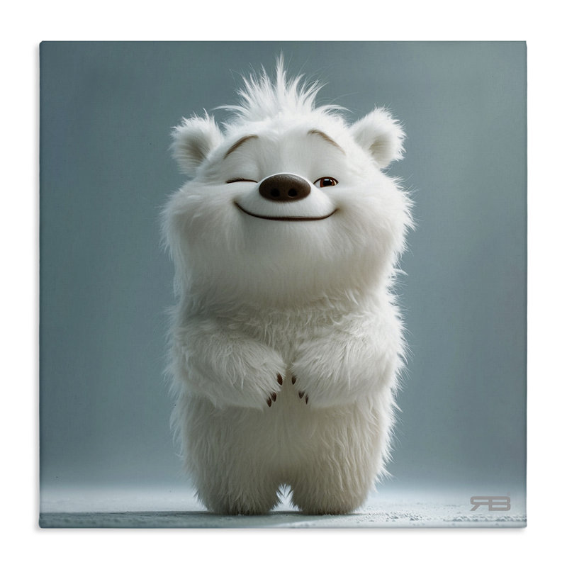 «Souriant ours polaire» par RB, H 24 po x l 24 po