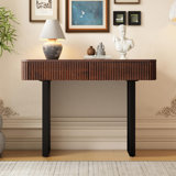 Illumine 42" Console Table With 2 Drawers, Solid Wood Sofa Table For Entryway Hallway Living Room