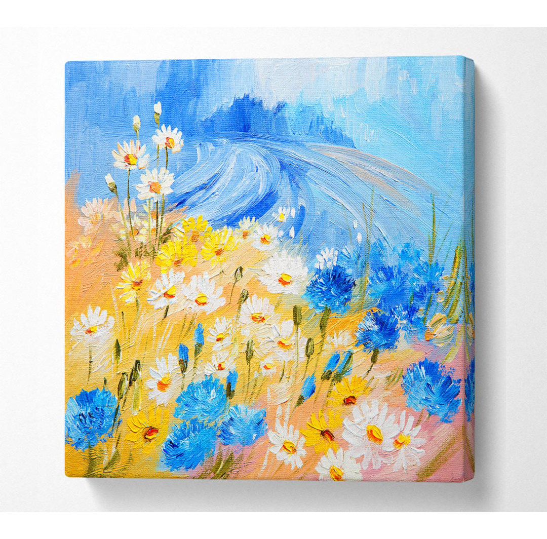 Chamorro Daisy Yellow Blues - Kunstdrucke auf Leinwand