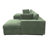 Dark Green Corduroy Reversible Modular Sectional Sofa with 6 Seats