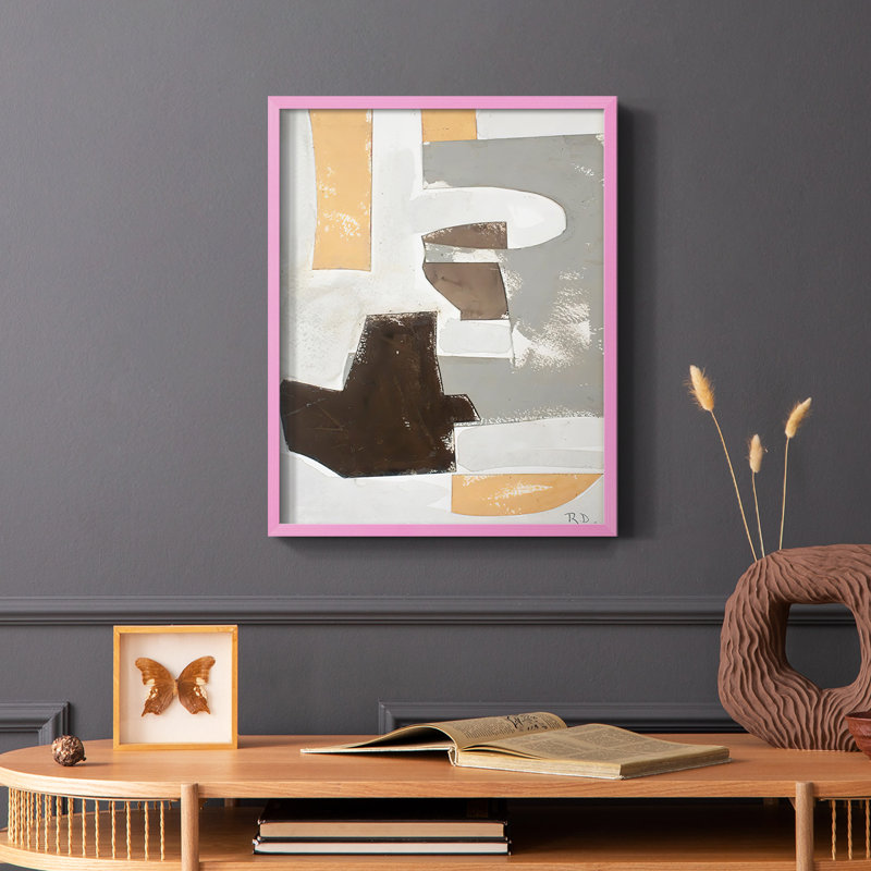 «Andalusian Forms III», reproduction encadrée - bois massif, Rose, H 10 po x l 8 po