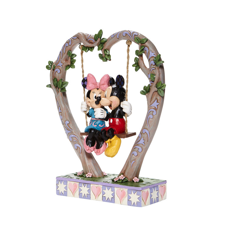 Disney Traditions Mickey & Minnie on Swing Figurine 9in H