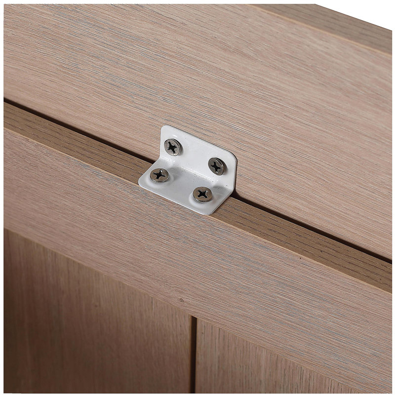 Meuble-lavabo autoportant avec lavabo en céramique blanche et 2 portes d'armoire à fermeture en douceur, 24"