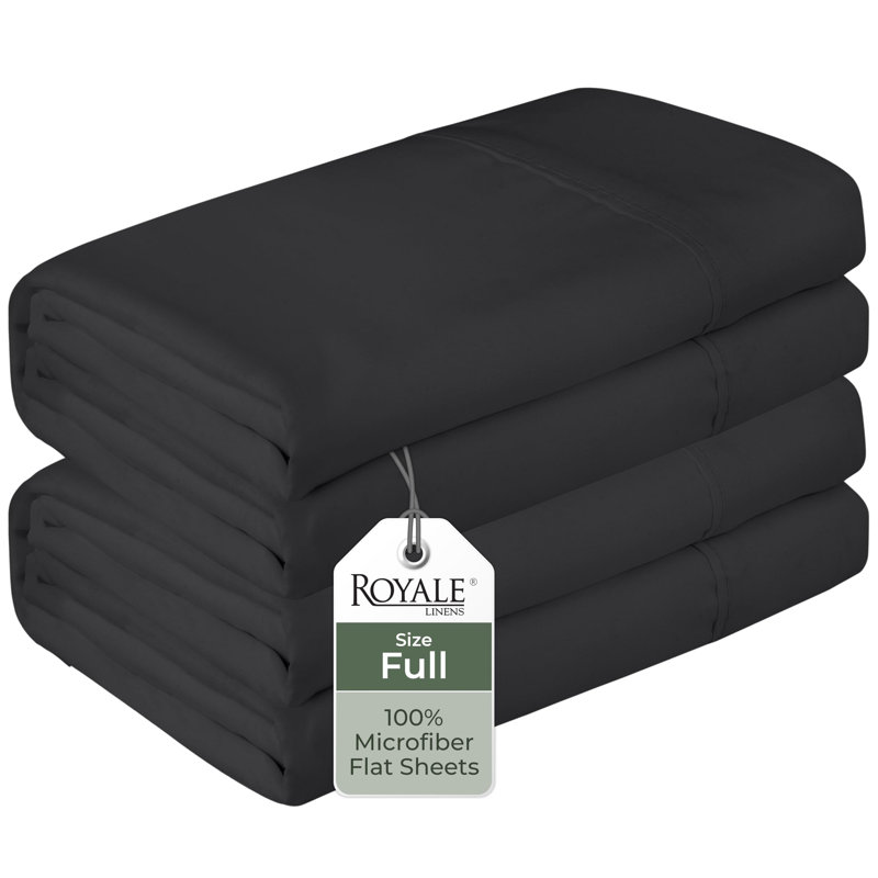 Royale Linens 2 Pack Bulk Set | Top Sheets | Soft Microfiber | Wrinkle & Stain Resistant | for Hotel Massage Table Hospital Dorm | Sold Separately