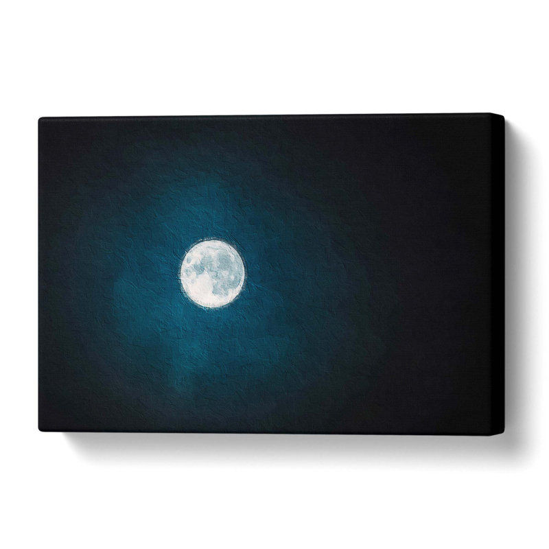 The Full Moon At Midnight - Wrapped Canvas Painting, 50.8 cm H x 76.2 cm W