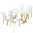 Modern 5-Piece 60"W Rectangular Dining Tabel Set for Kitchen Dining Room-545535817-545535813-545535810