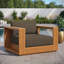 Chaise de patio en bois d'acacia Tahoe