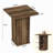 27.6" Square Bar Table, Wooden Cocktail Table with 3-Tier Hidden Storage and Sliding Doors
