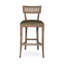 Carvell Cane Back Bar Stool Velvet