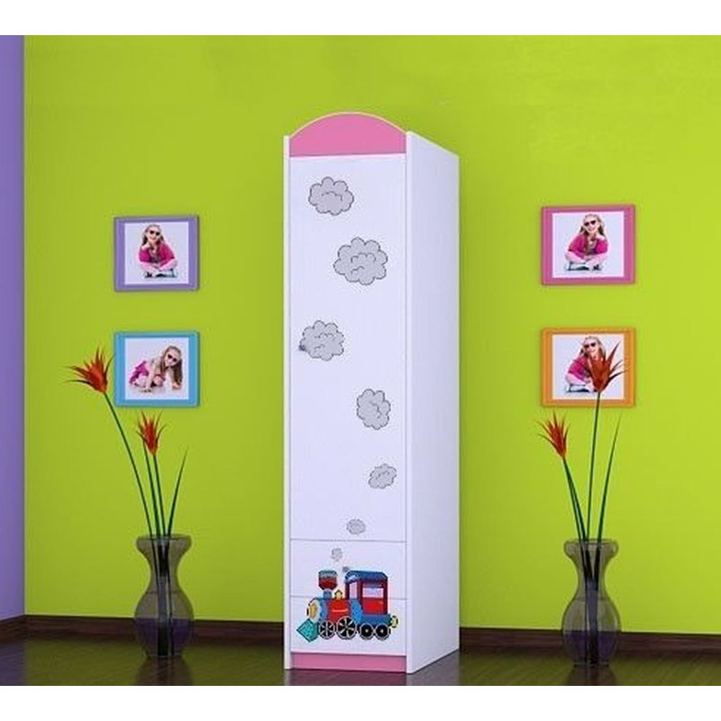 Oldham 1 Door Wardrobe, Pink