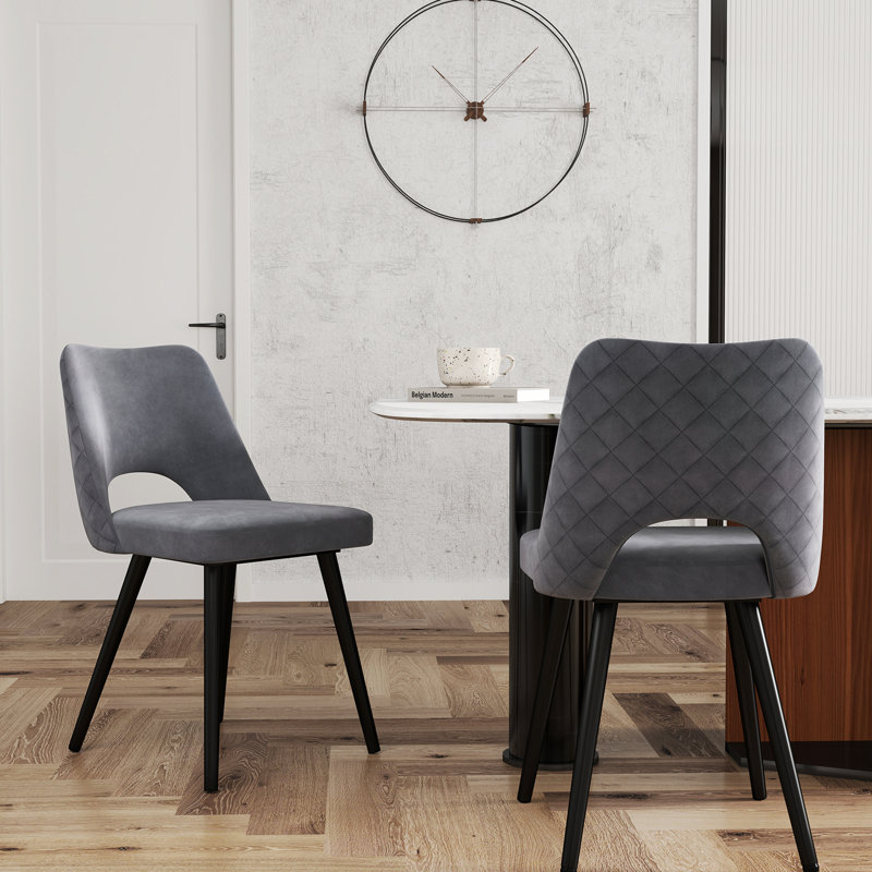 Dennet 51cm H Metal Side Chair in Grey