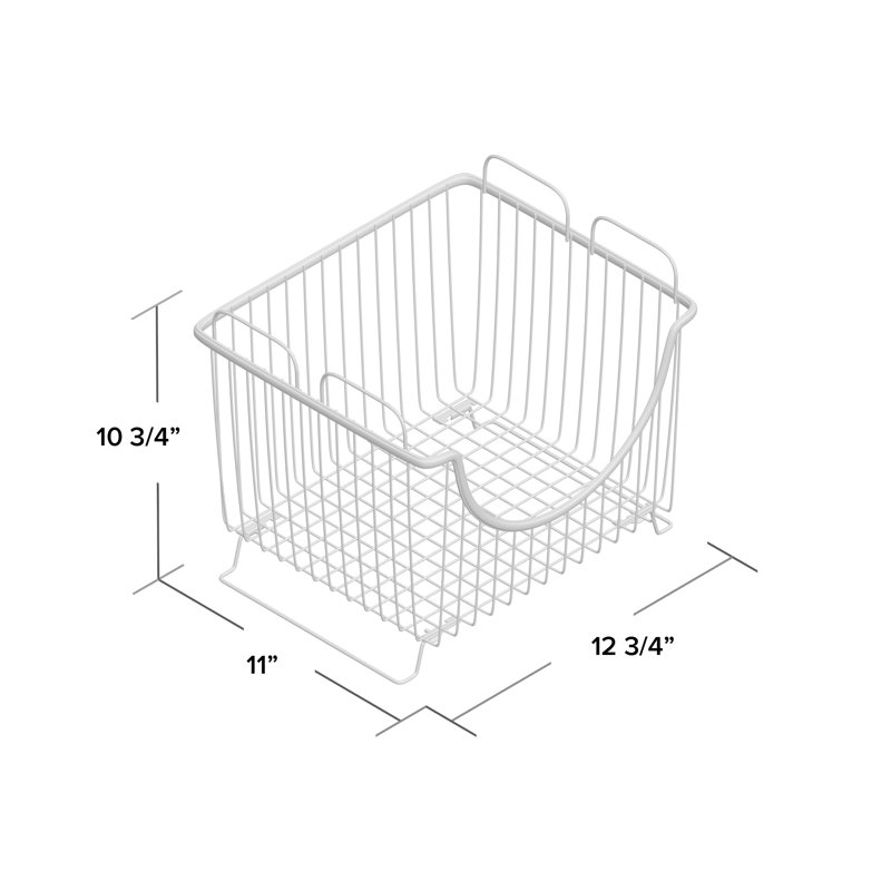 Dotted Line™ Albie Basket, Satin Nickel