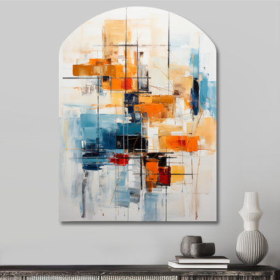 Landen - art mural moderne en métal de forme unique Midcentury