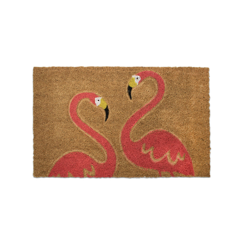 Gerbold Stencilled Flamingo Doormat