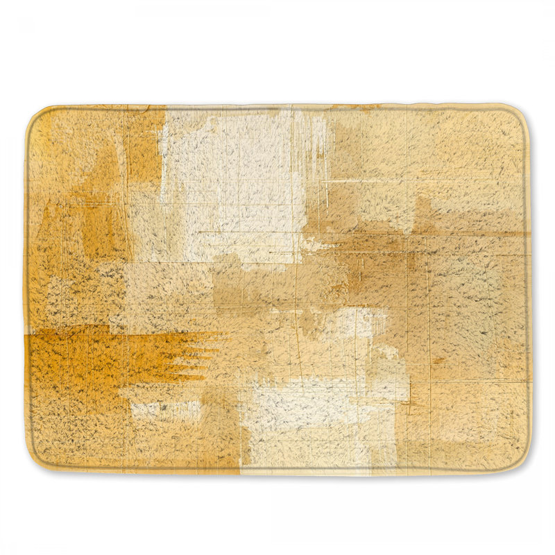 Tapis de bain beige, L 24 po x L 17 po