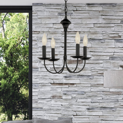 Richeson 4 - Light Candle Style Classic Chandelier