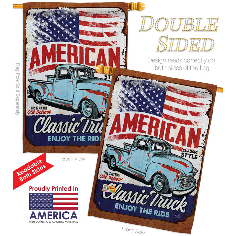 Drapeau de maison classique en polyester 28 po x 40 po
