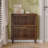 31.5-Inch Walnut Modern Shoe Storage Cabinet With 2 Flip Drawers, Medieval Independent Fence Design